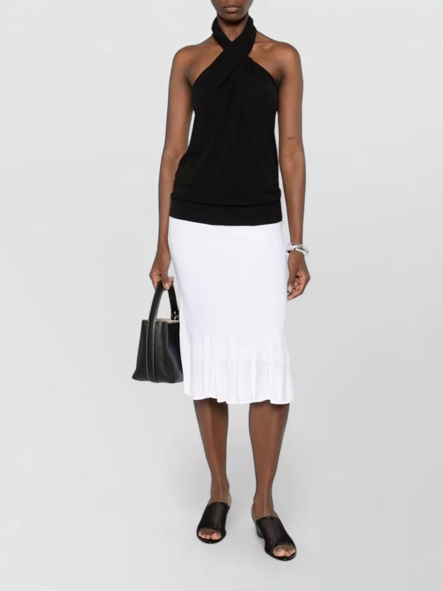 Totême Fine-Knit Fluted Midi Skirt