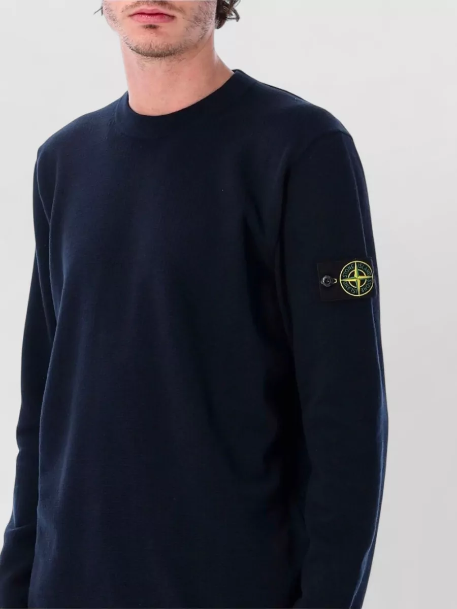 Stone Island Ribbed Loose-Fit Crewneck Sweater