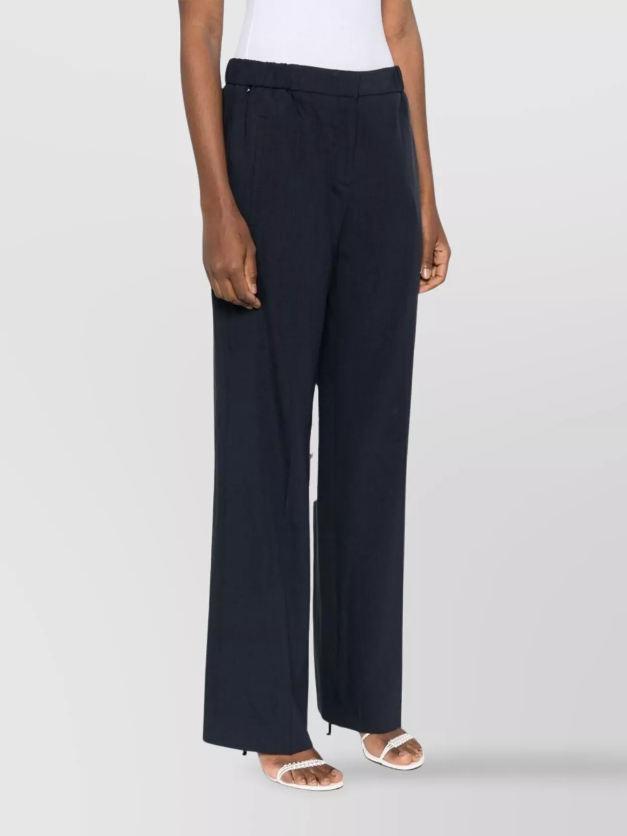 Boss Wide Leg Linen Trousers
