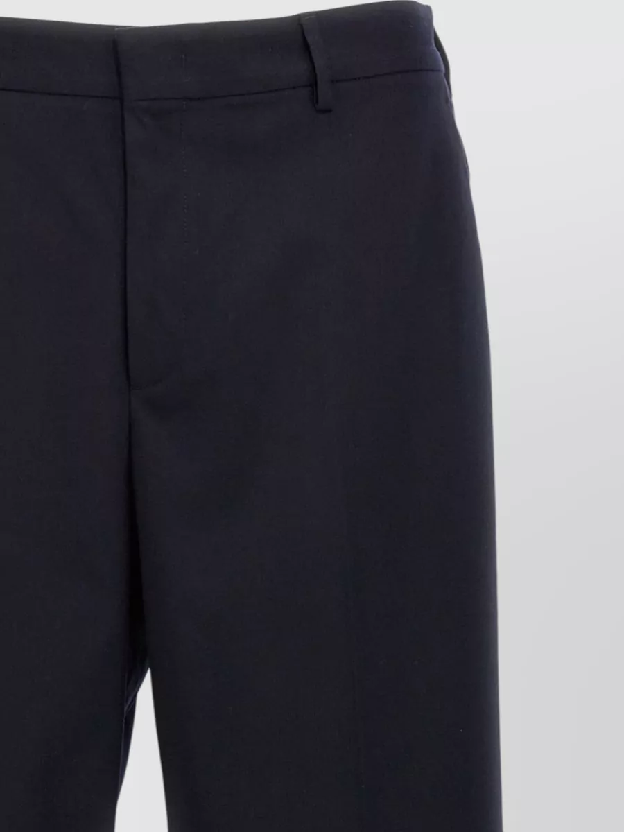 Cellar Door Cotton Blend Straight-Leg Trousers