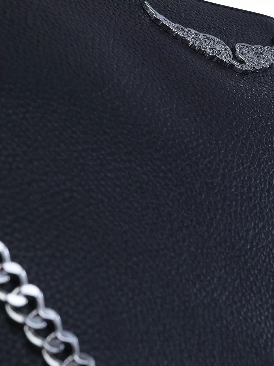 Zadig & Voltaire Shoulder Bag Adjustable Chain Strap Textured Surface