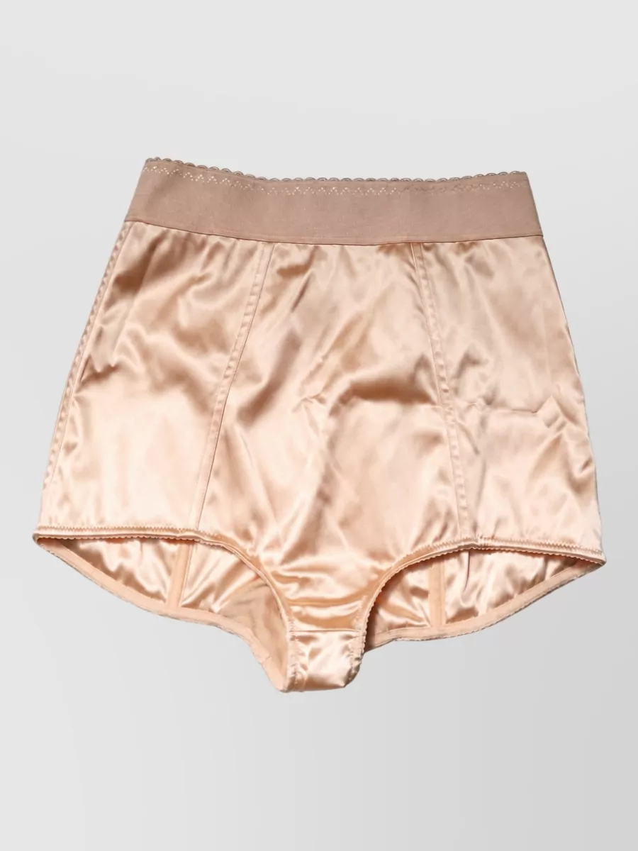 Dolce&Gabbana silk high-rise short shorts