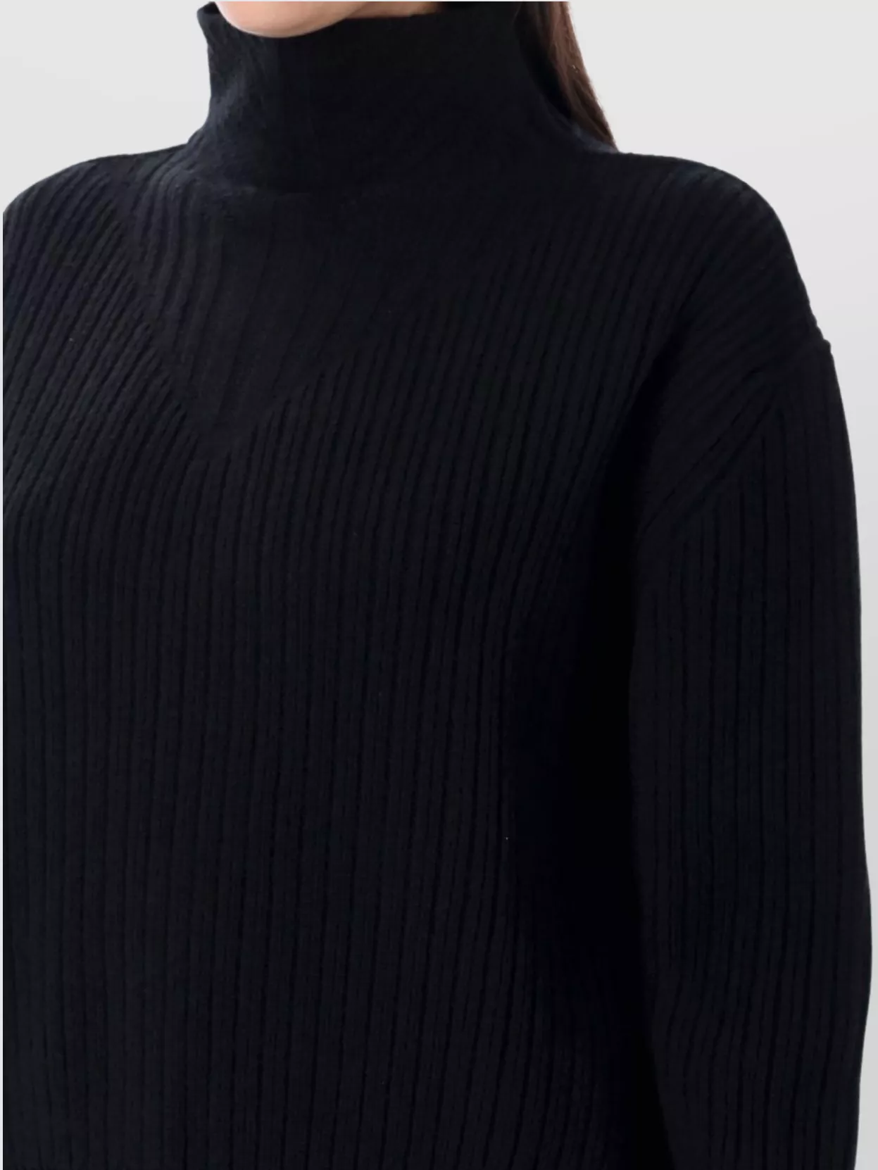 Rick Owens Ribbed Turtleneck Fisherman Knitwear
