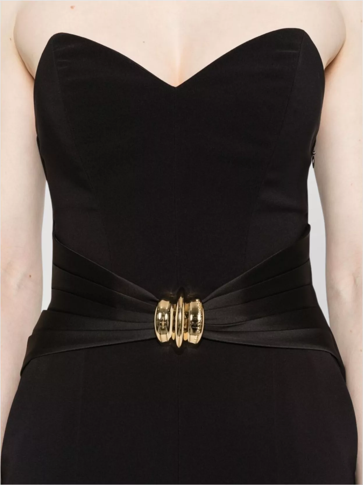 Elisabetta Franchi Waist Belted Bodice Jumpsuit With Cropped Length