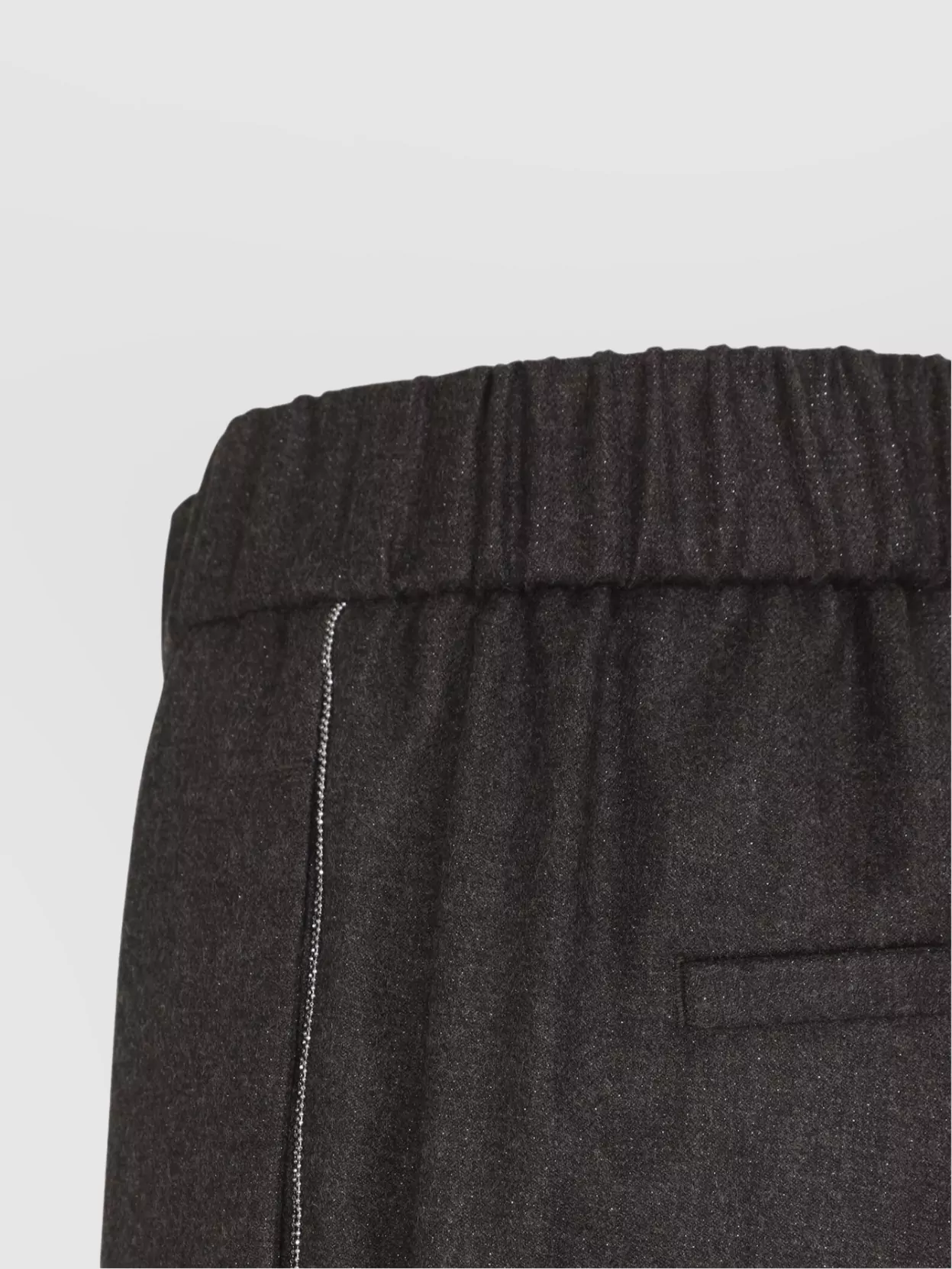 Peserico Straight-leg Brown Virgin Wool Pants With Lurex Details In Brown