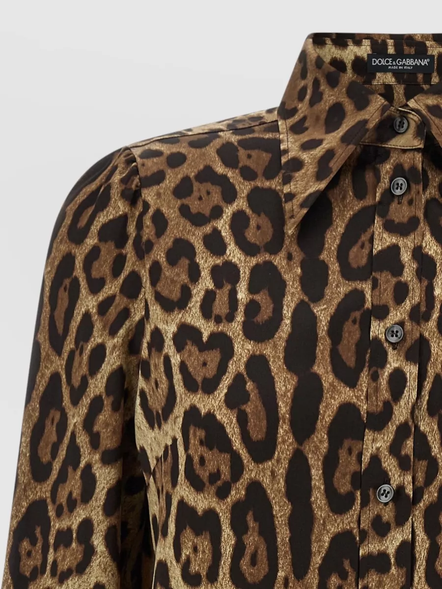 Dolce&Gabbana Silk Leopard-Print Shirt