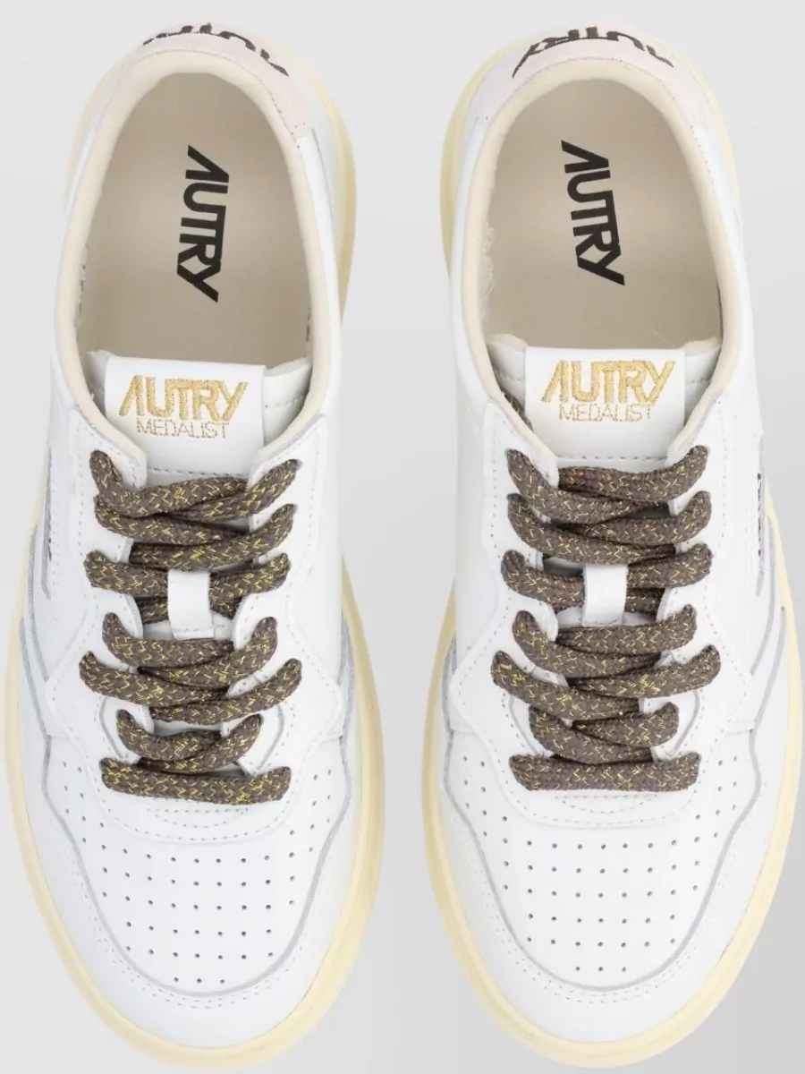 Autry leather low-top lace-up sneakers
