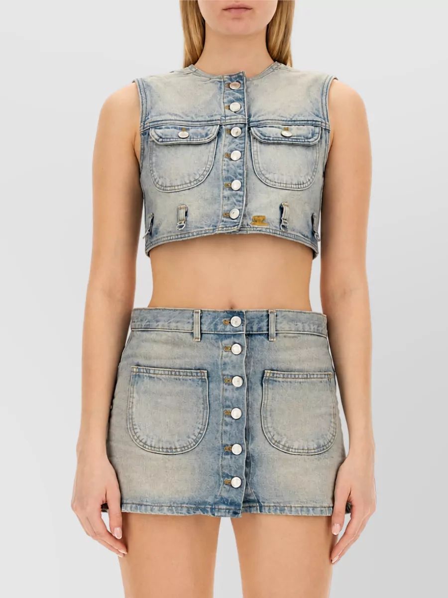 Courrèges cropped denim top