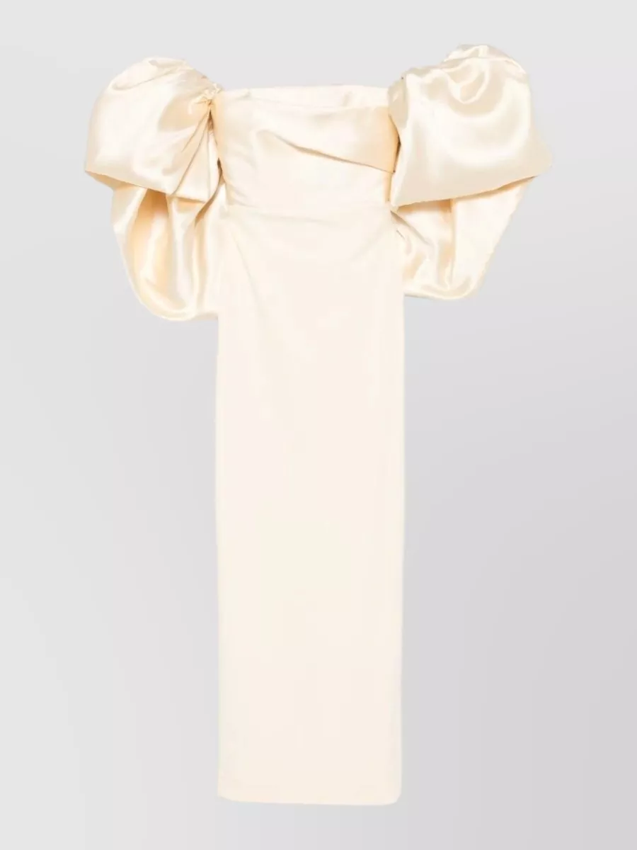 Solace London Off-Shoulder Puff-Sleeve Maxi Dress