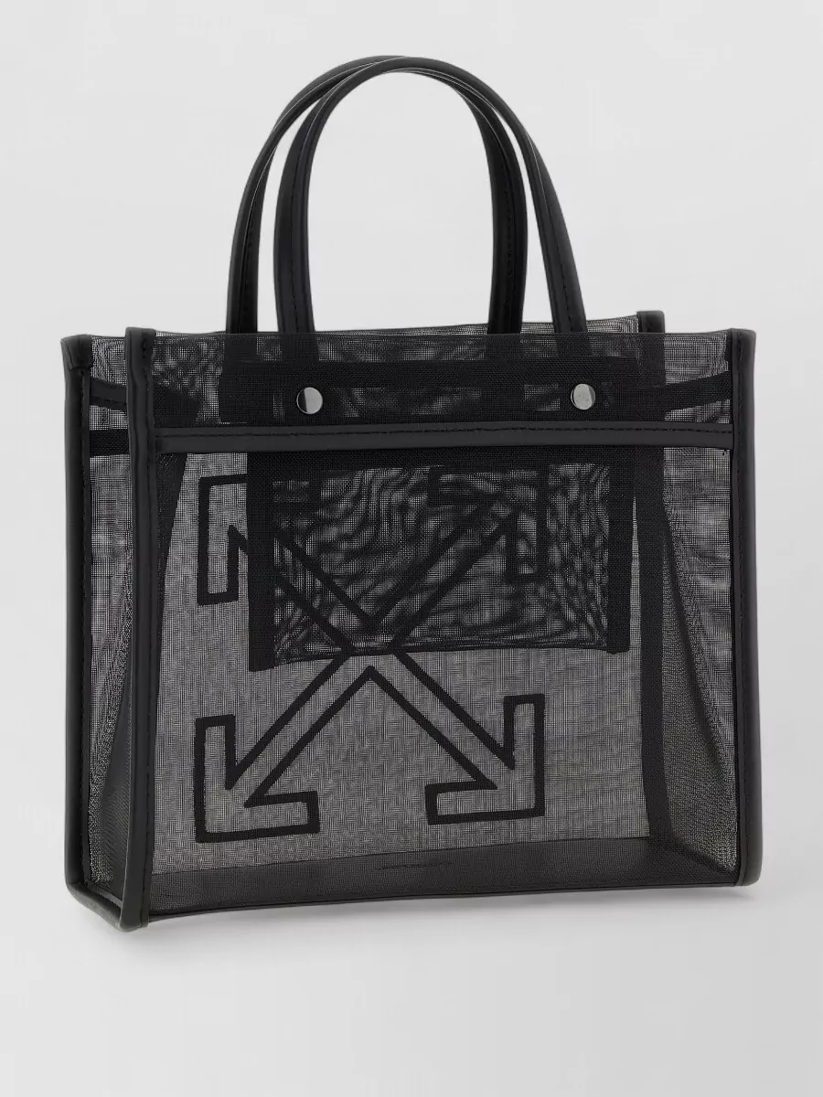 Off-White Small Polyester Tote Bag
