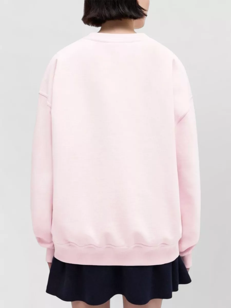 Ganni Organic Cotton Crew Neck Graphic Sweater