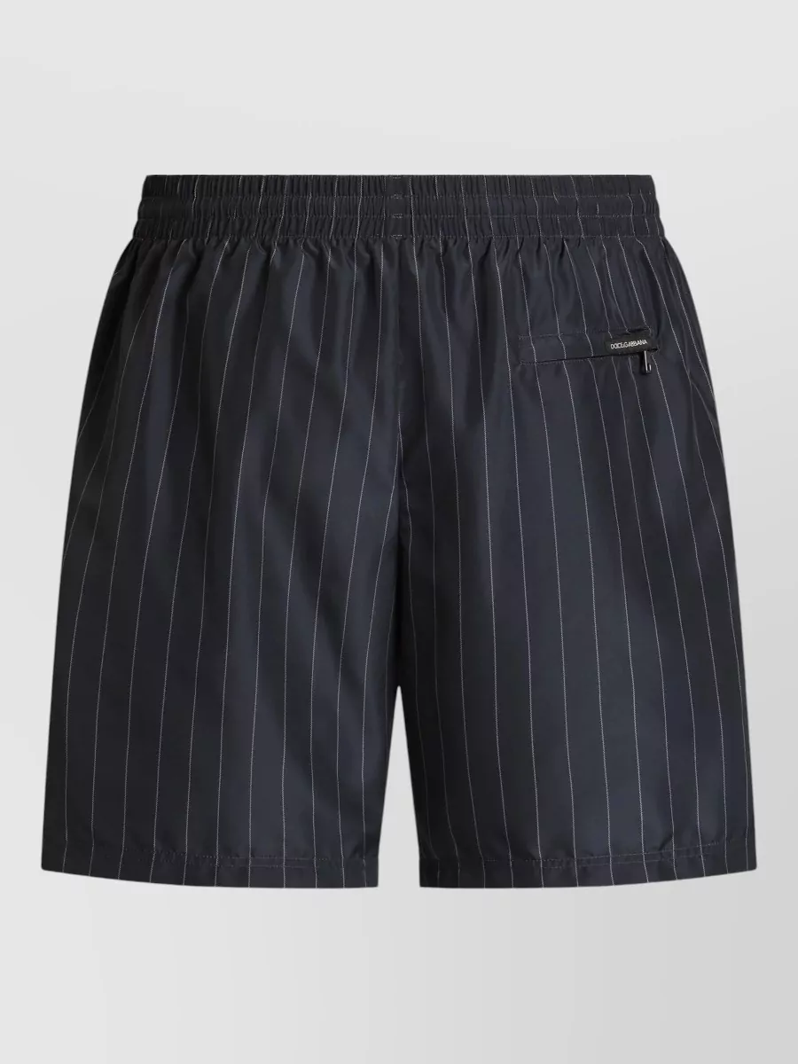 Dolce&Gabbana Striped Mid-Length Swim Shorts