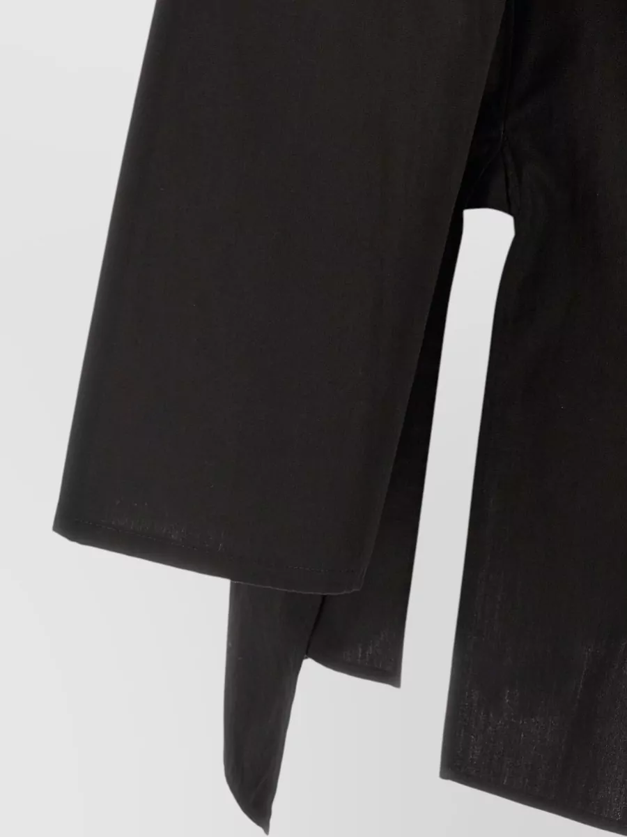 Yohji Yamamoto Cotton Poplin High Collar Long Sleeve Shirt