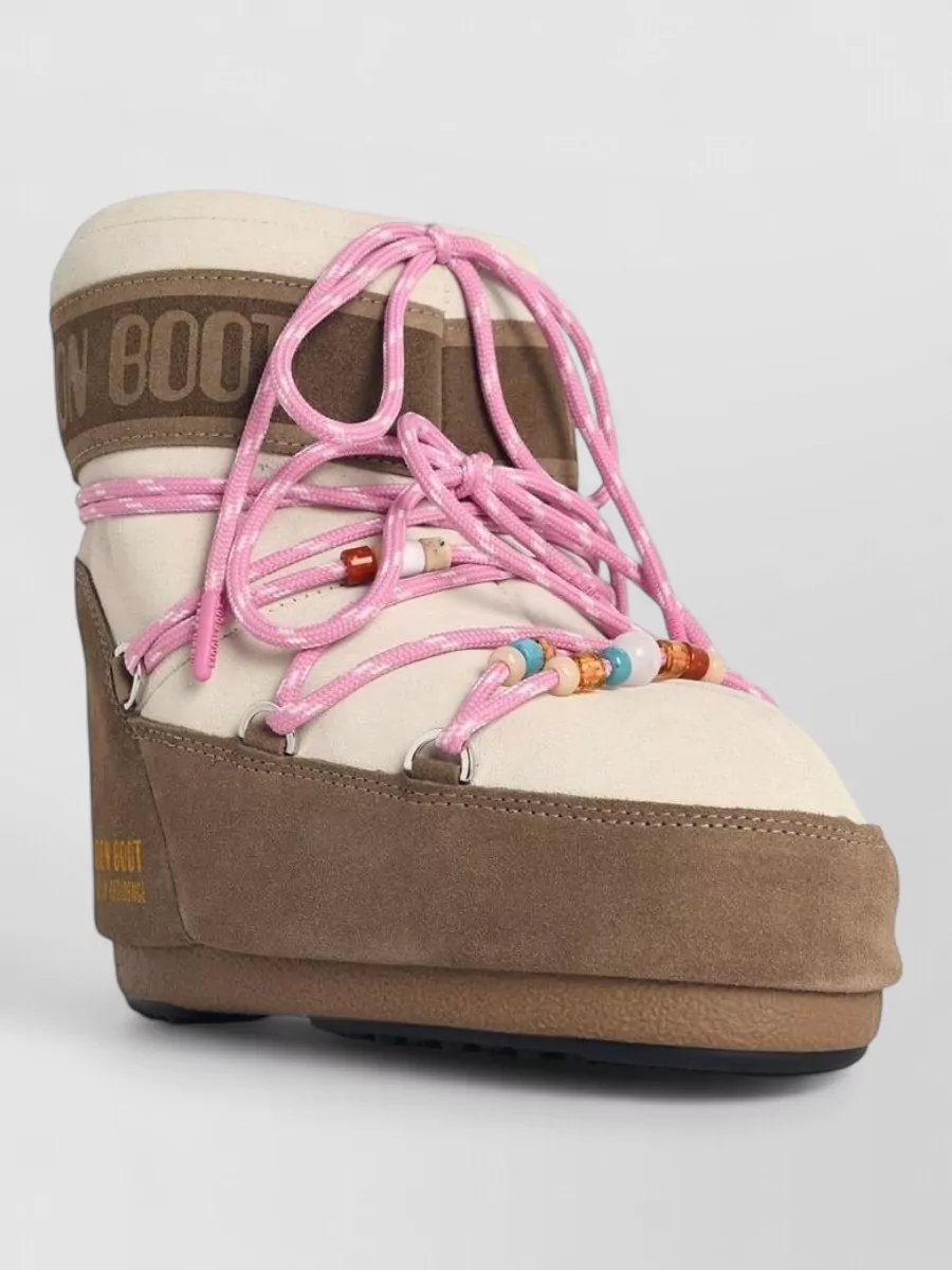 Moon Boot suede two tone ankle boots