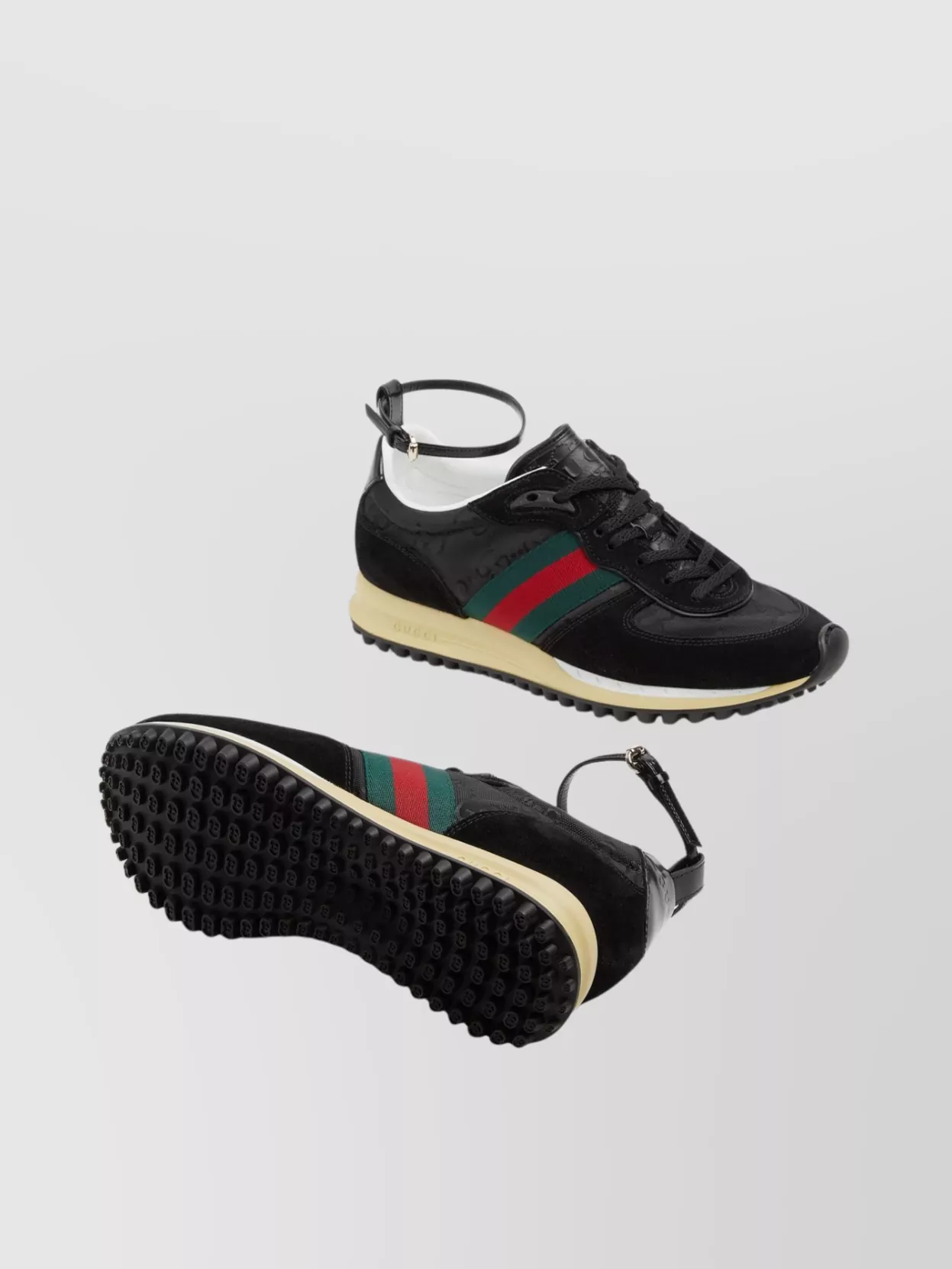 Gucci Motion Vintage Suede Web Sneakers
