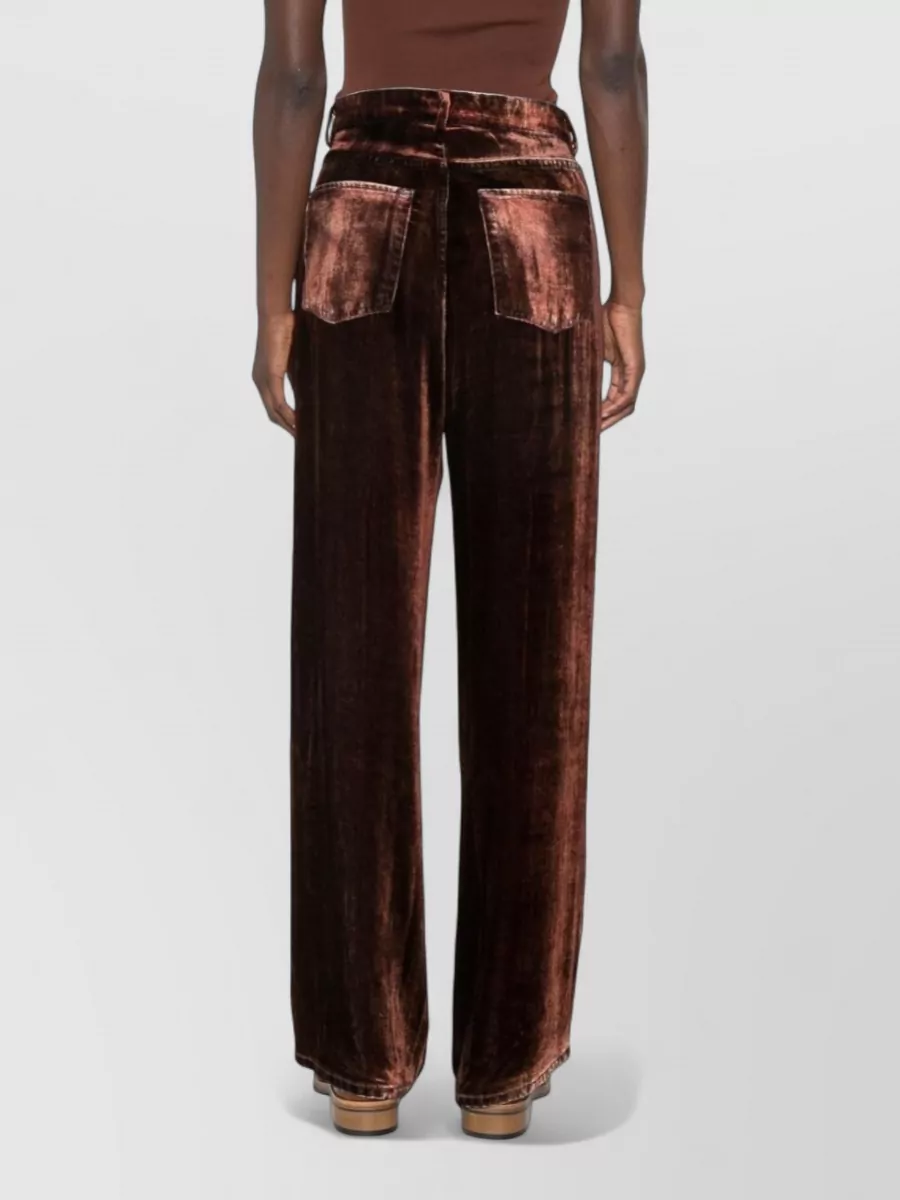 Pierre Louise Mascia Velvet Wide-Leg Trousers