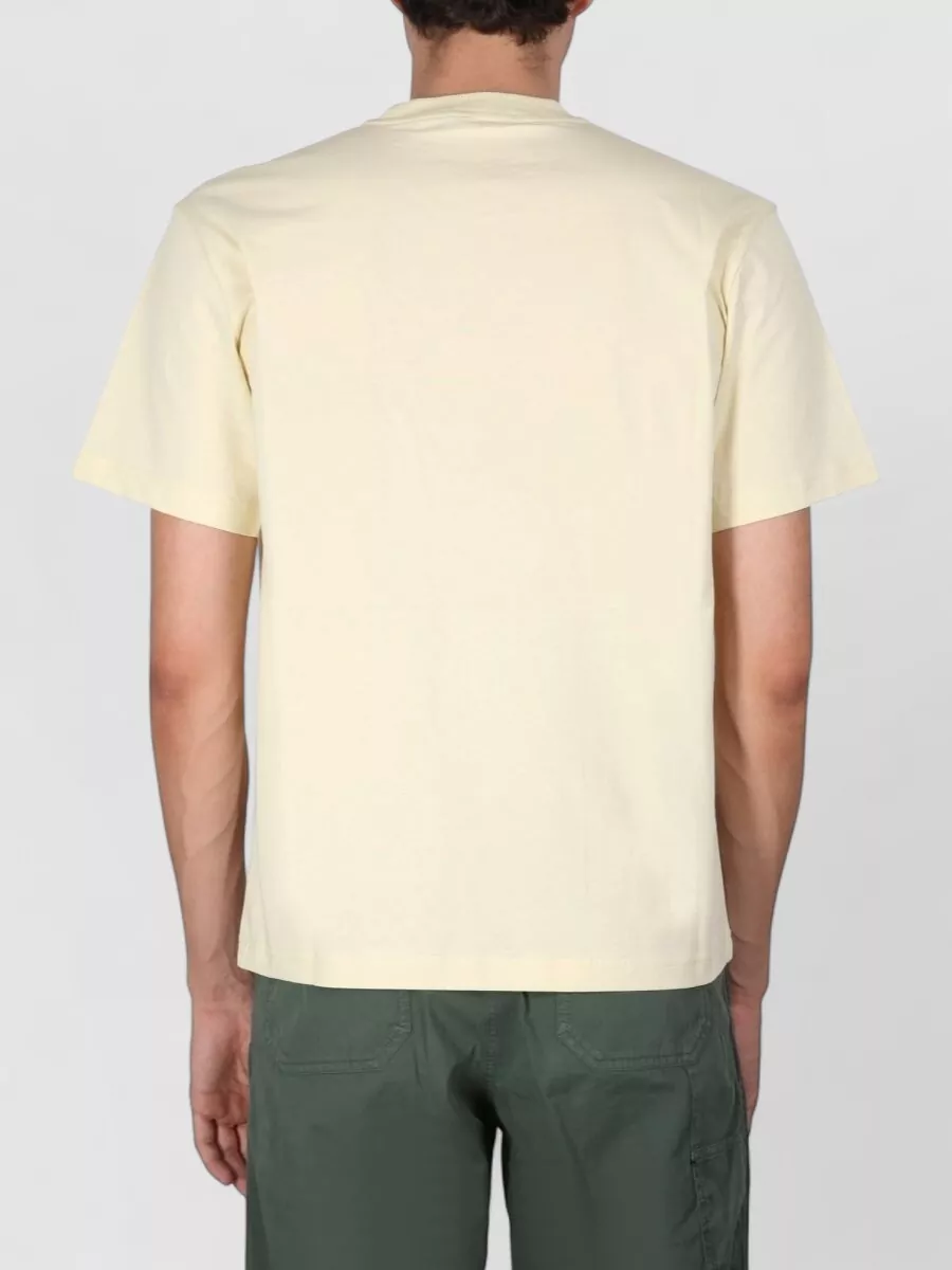 Sunnei Logo Embroidered Cotton Crewneck T-Shirt With Necklace