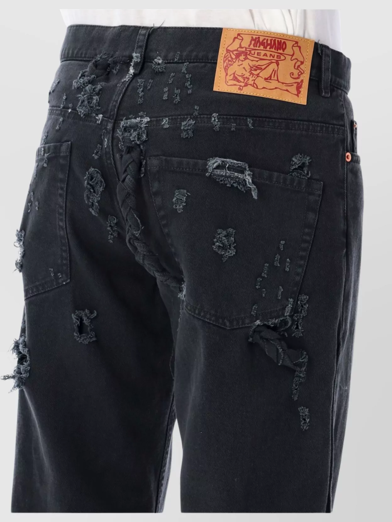 Magliano Braided Back Distressed Denim