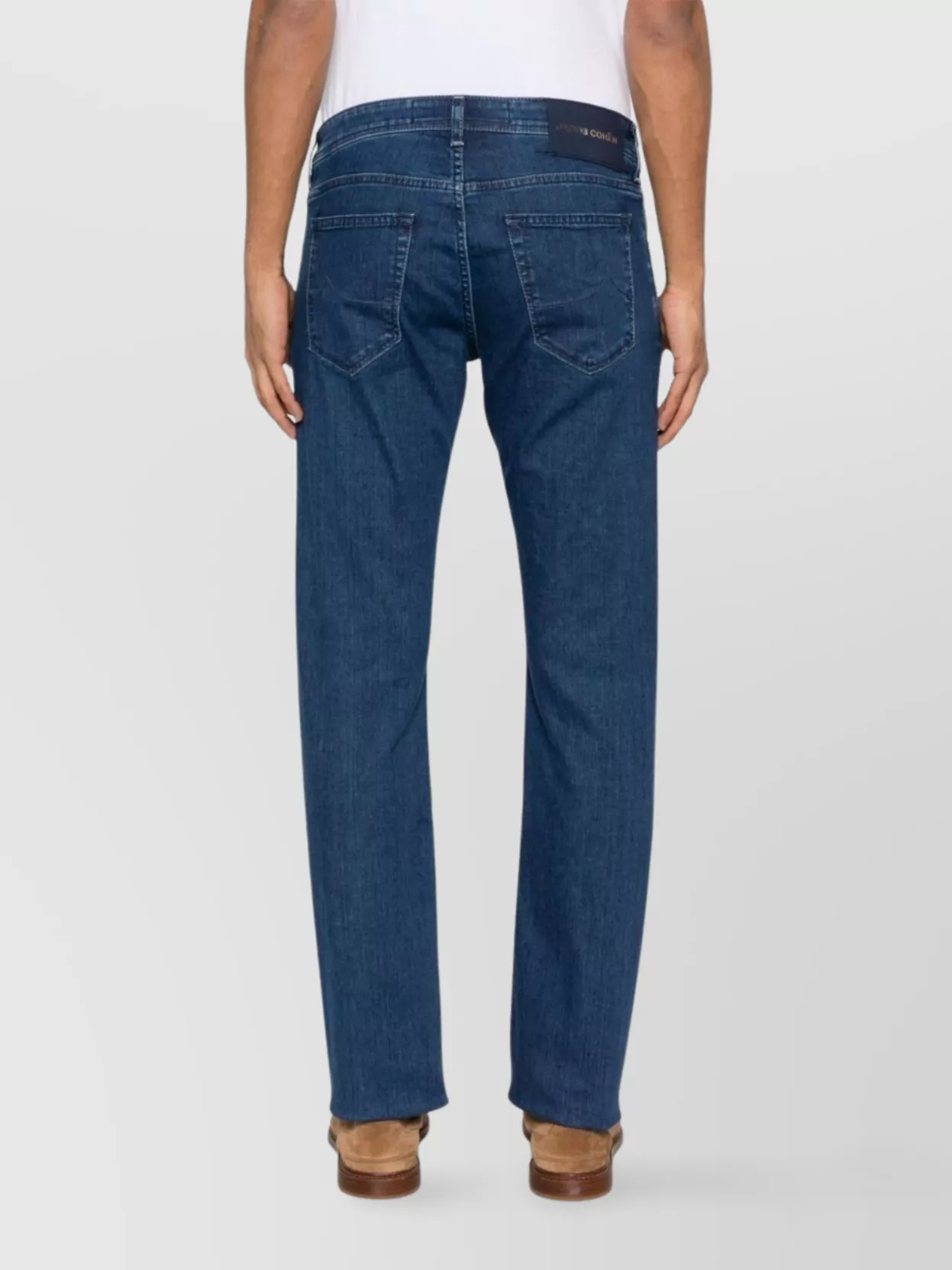 Jacob Cohen Belt Loop Denim Trousers In Blue