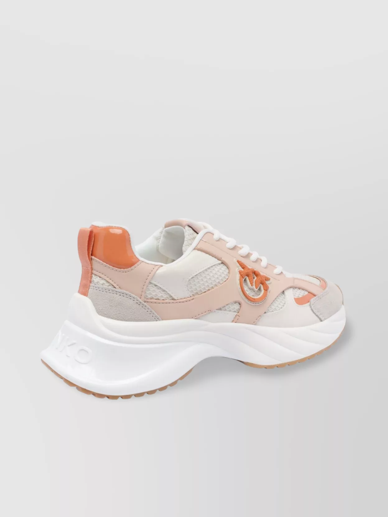 Shop Pinko Low Top Leather Sneakers With Chunky Sole