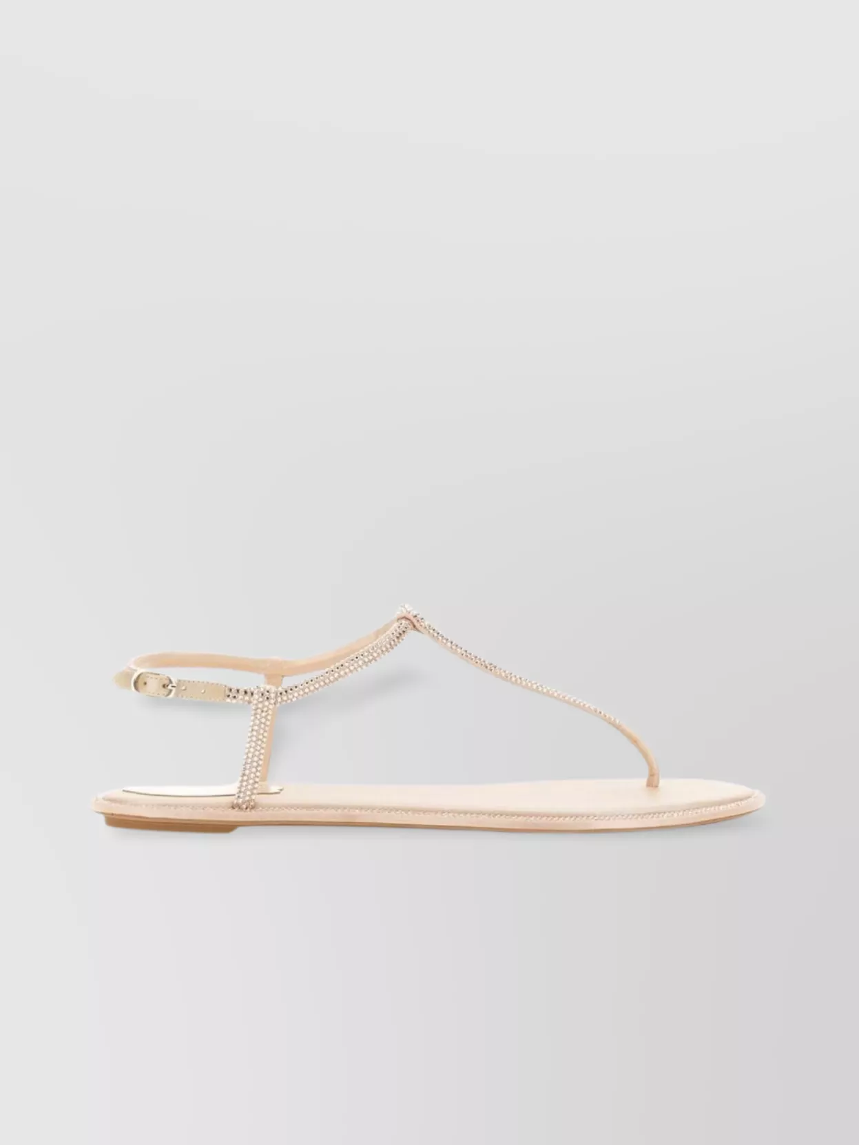 Rene Caovilla "Diana" Embellished Straps Flat Sole Sandals