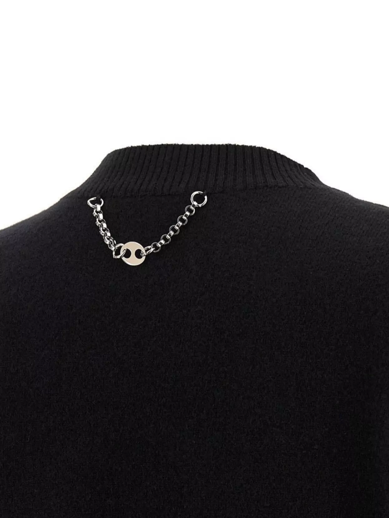 Rabanne Illusion Knit Cardigan Sweater In Black