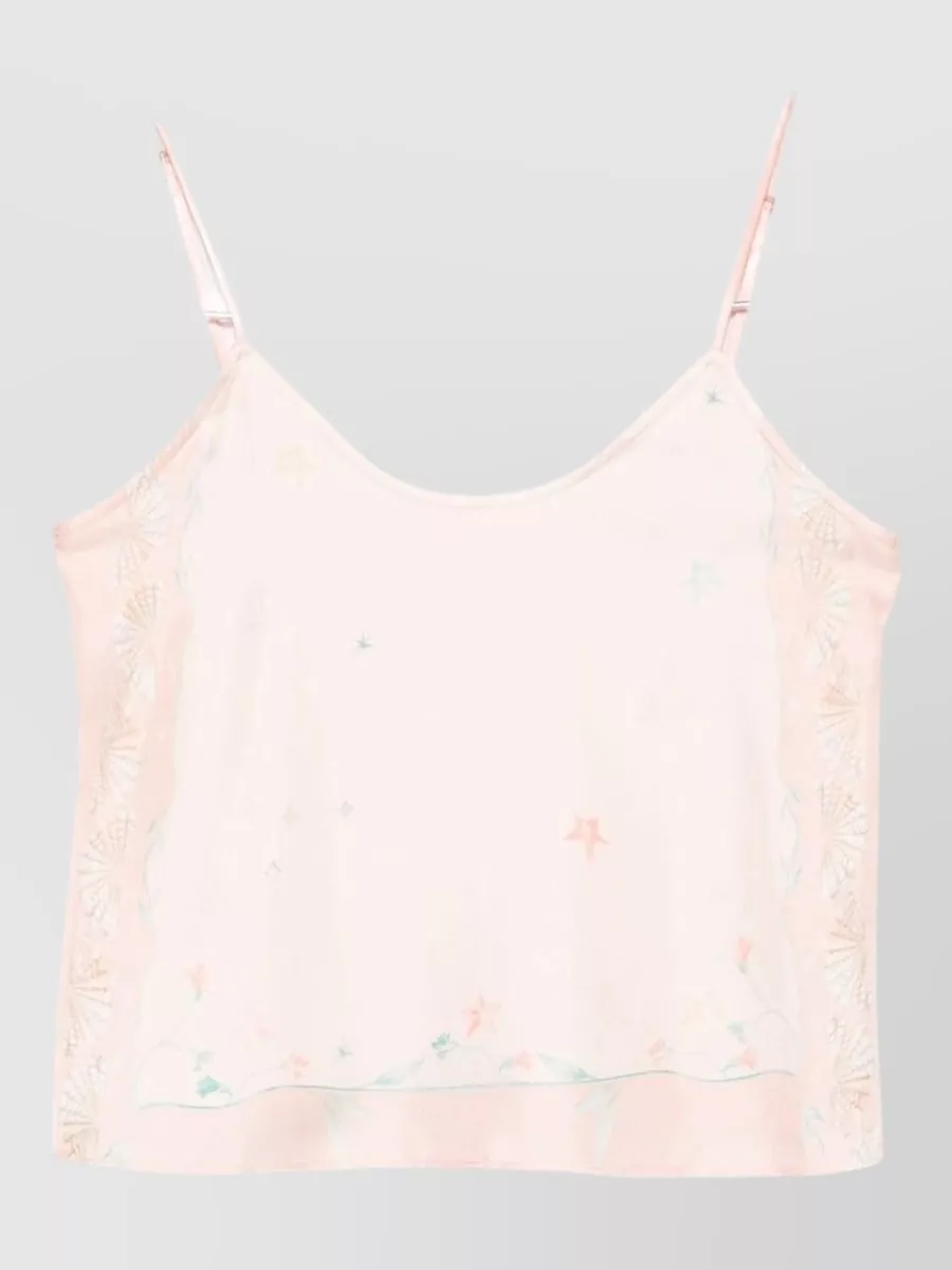 Forte Forte Printed silk scoop neck camisole top