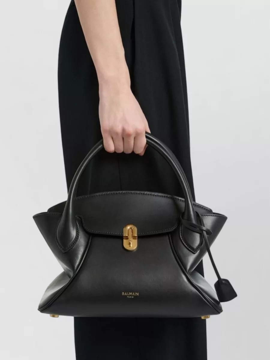 Balmain Pulse Small Leather Shoulder Bag