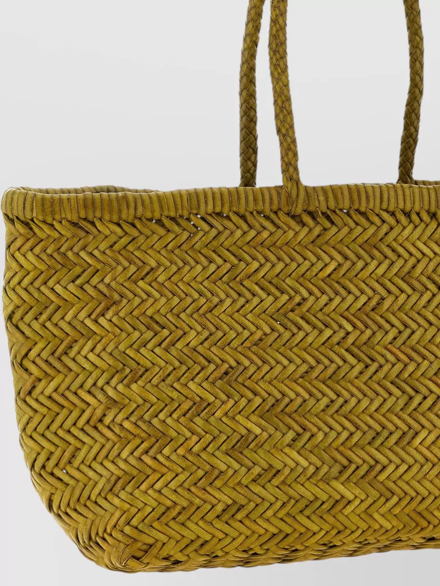 Dragon Diffusion Bamboo Triple Jump Big Leather Tote Bag