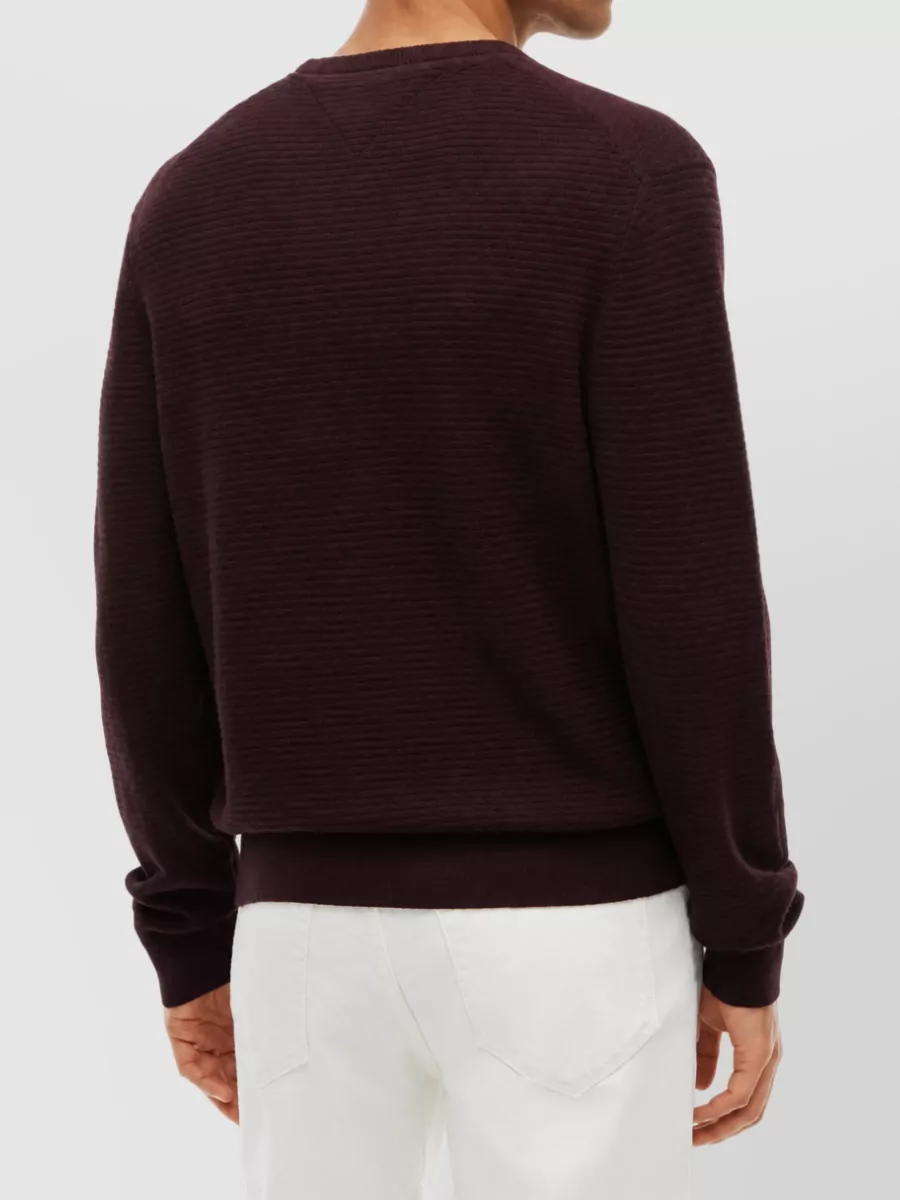 Tommy Hilfiger Cashmere-Blend Textured Crewneck Jumper
