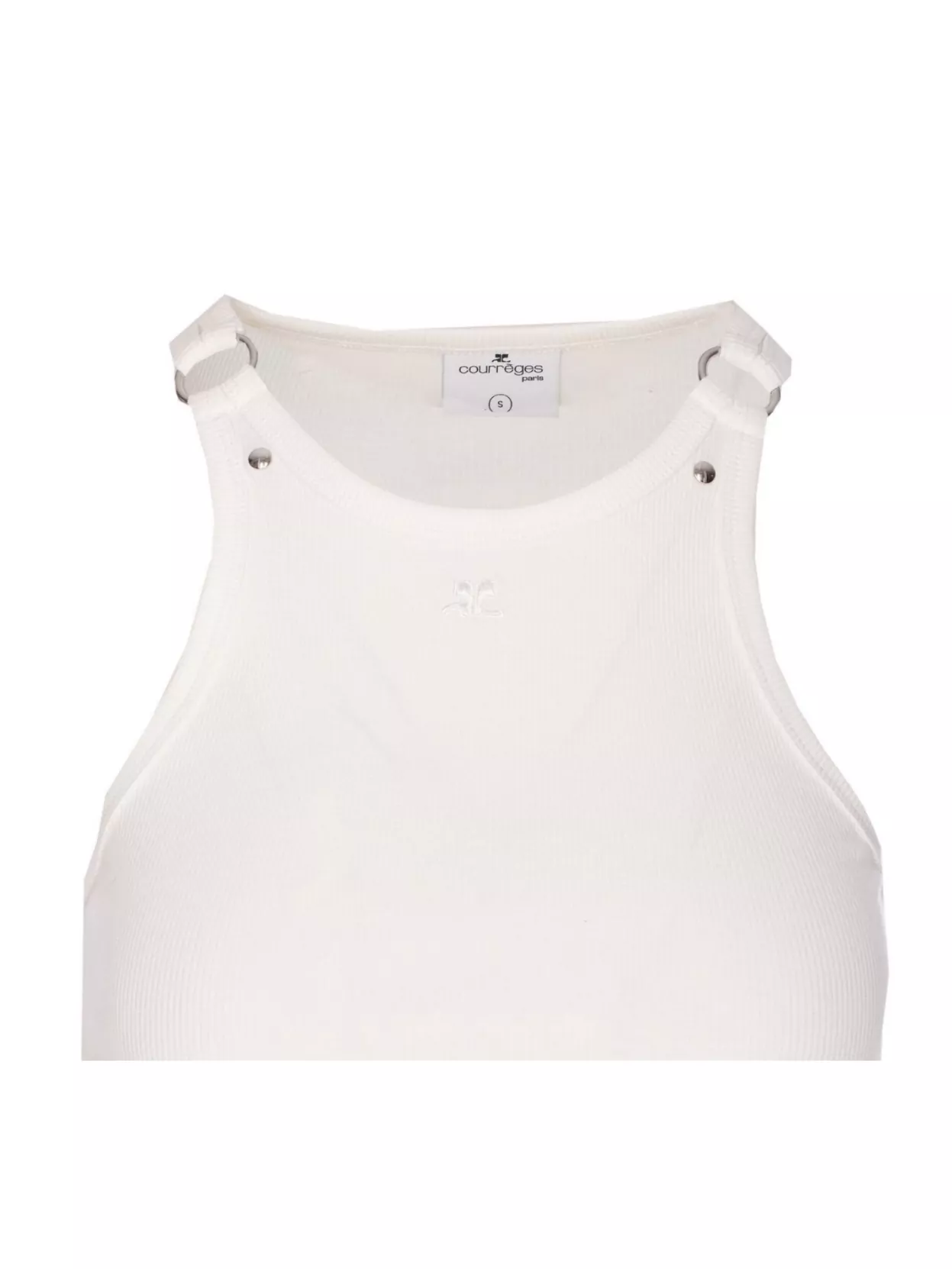 Courrèges 90S Buckle Tank Top With Metal Hardware