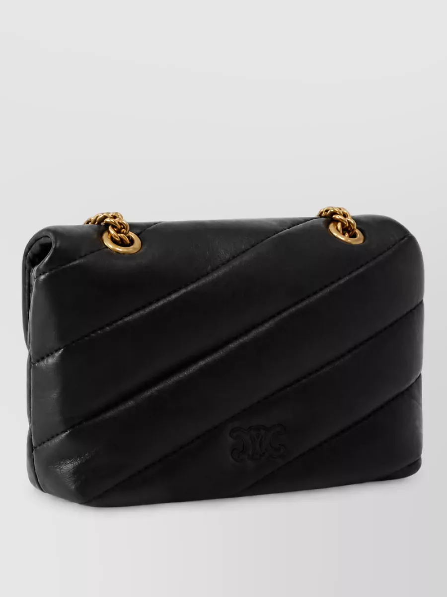 Pinko Love Bag Puff Leather Clutch Bag