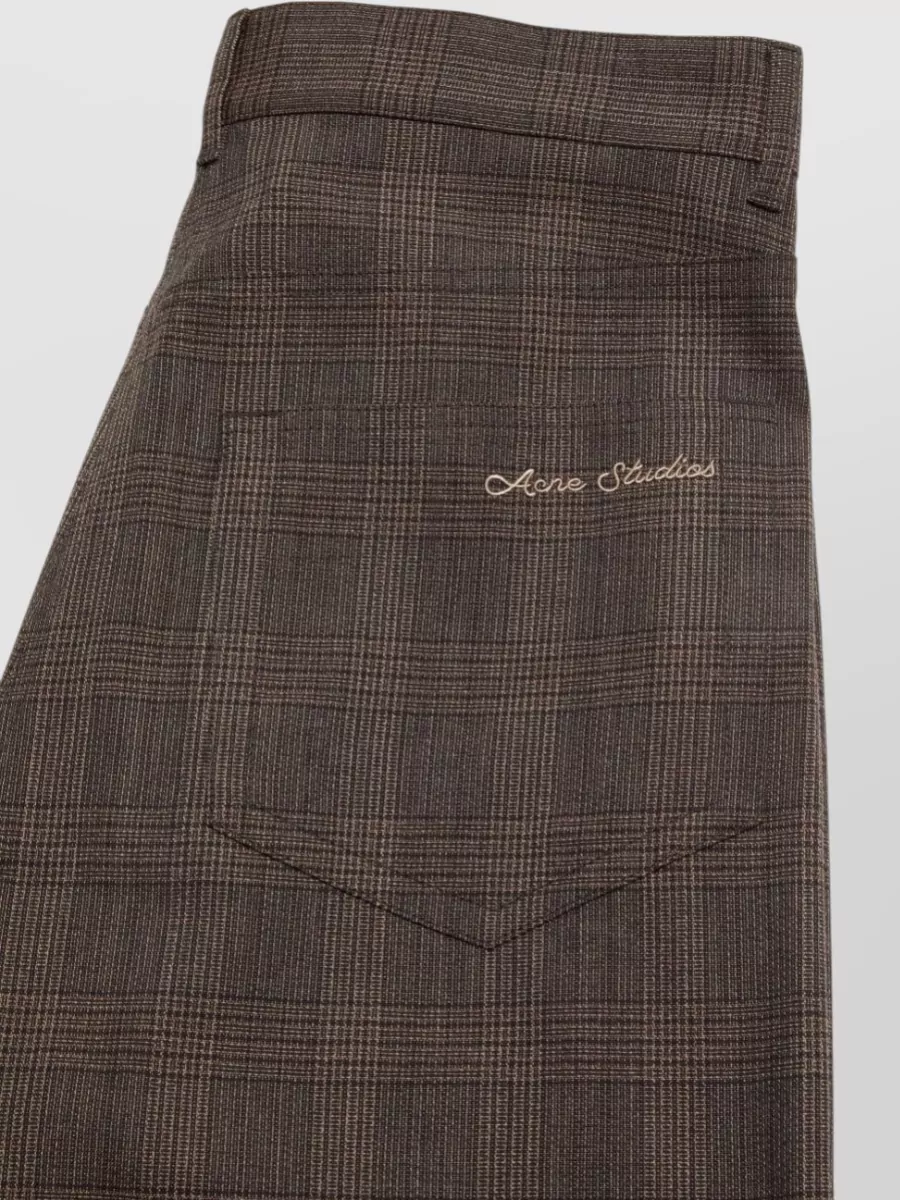 Acne Studios Checked Straight-Leg Tailored Trousers