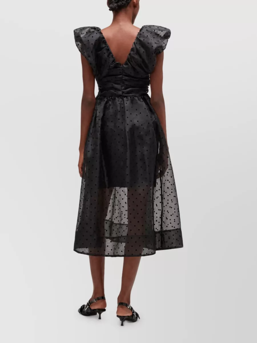 Ganni Organza Midi Dress