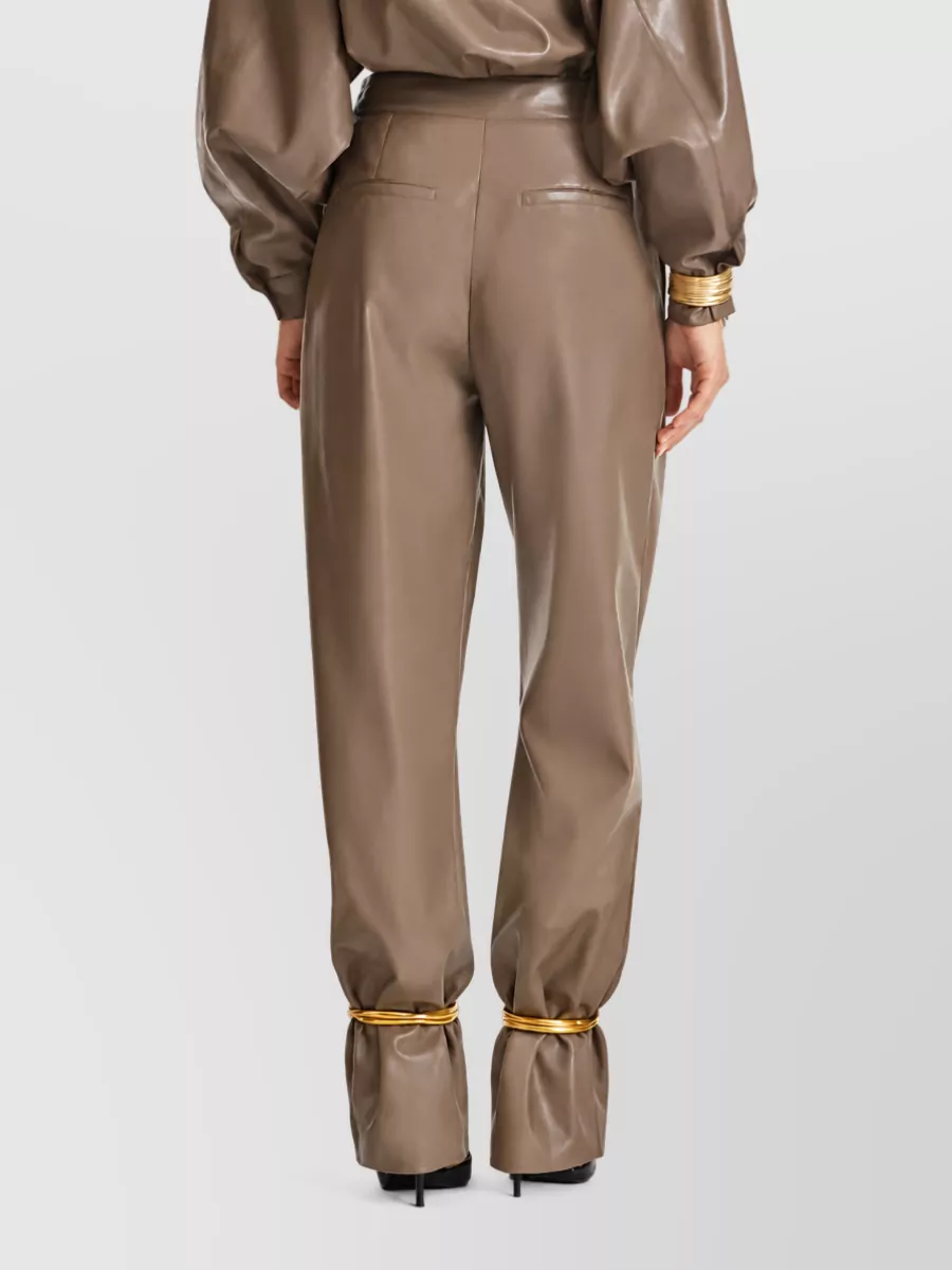 Simona Corsellini Leather Tailored Trousers