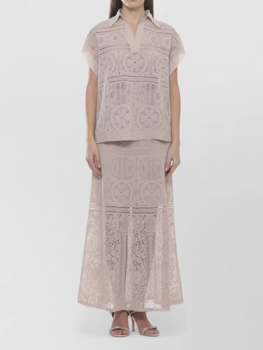 D.exterior Sleeveless Lace Maxi Dress