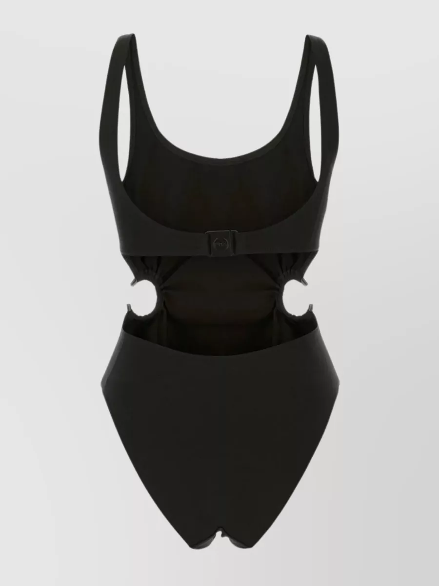 Chloé Scoop Neck Nylon Swimsuit With Ring Accents