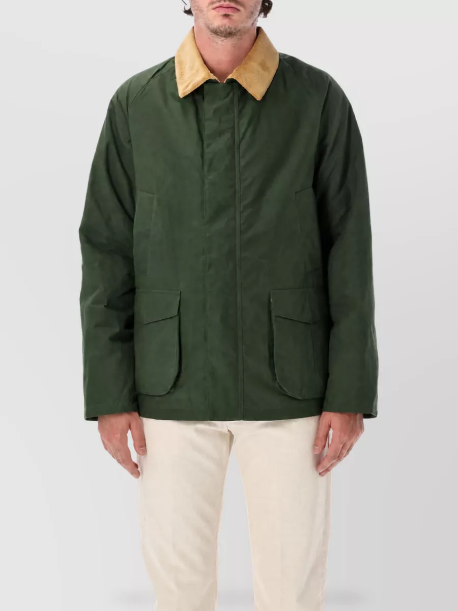 Fortela waxed cotton single-breasted jacket