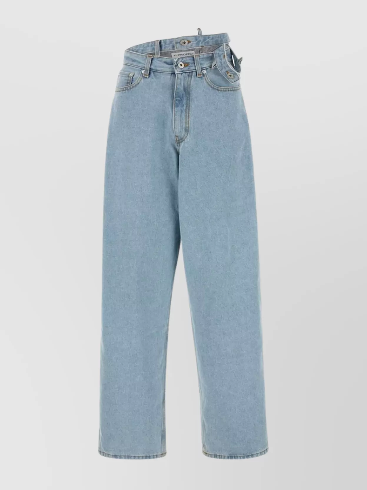 Y/project High-rise Wide-leg Denim Trousers In Blue