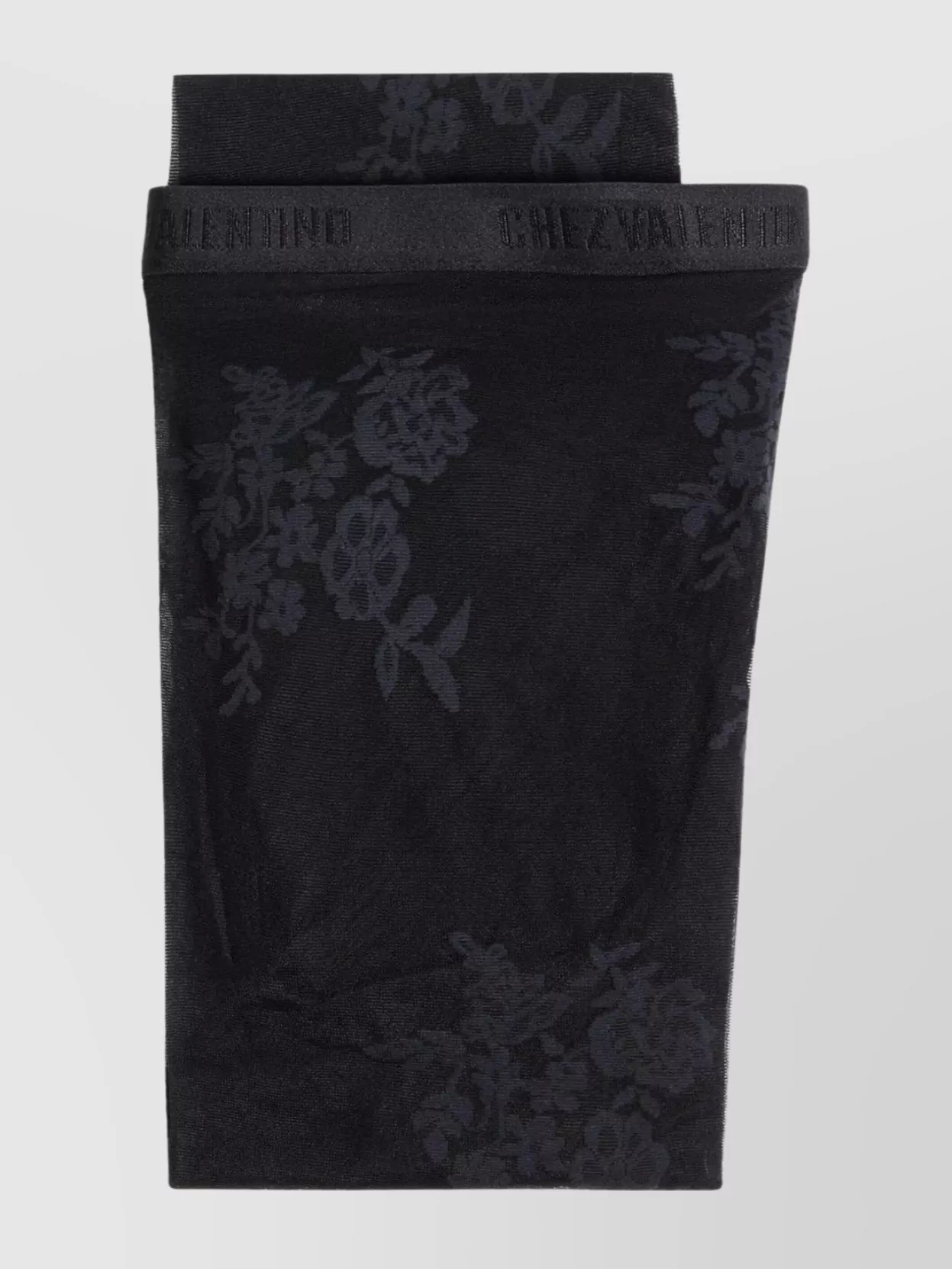 Valentino Sheer Floral Pattern Lycra Tights With Elastic Waistband