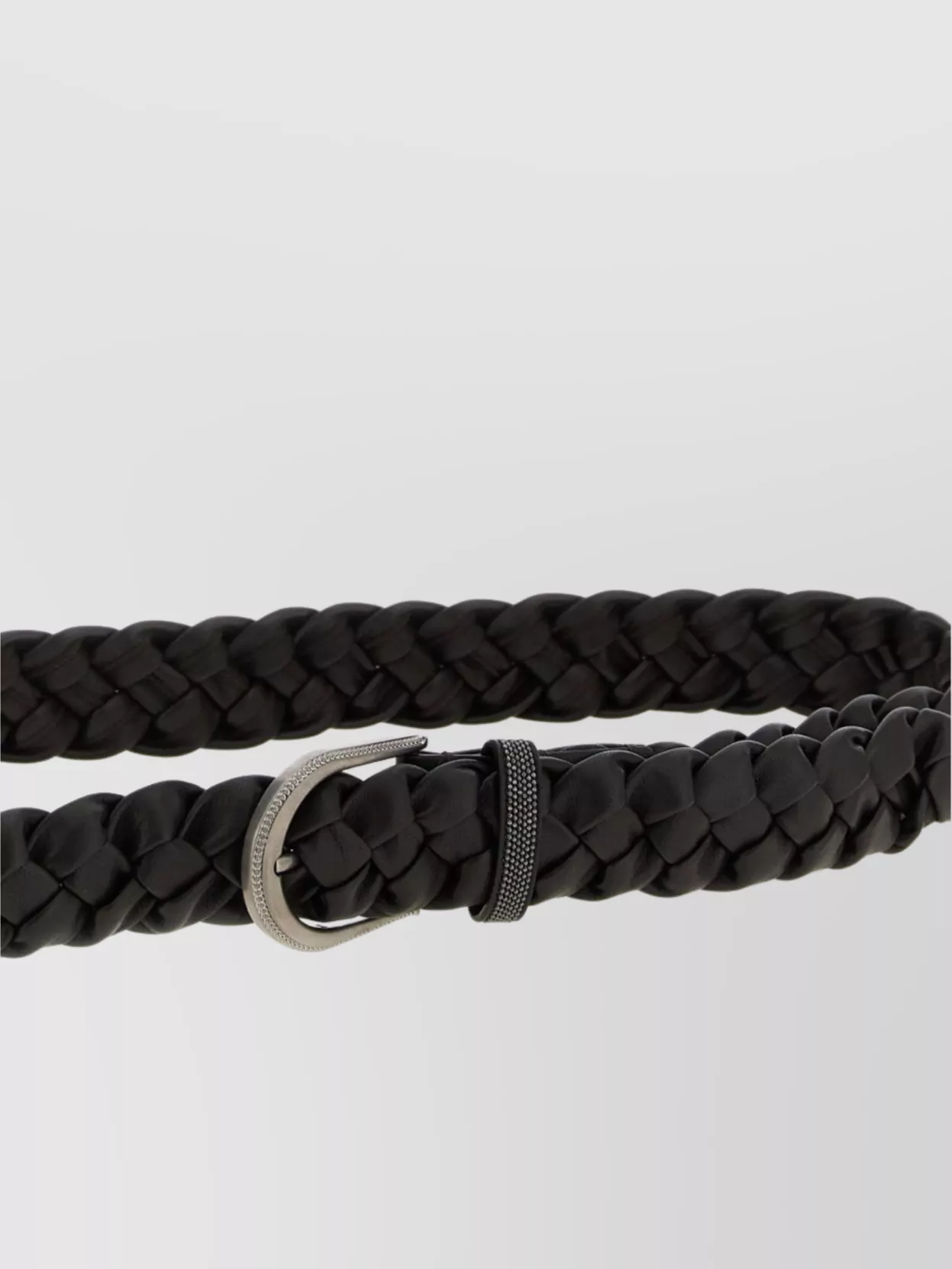 Brunello Cucinelli Belt With Jewel Buckle And Braided Design