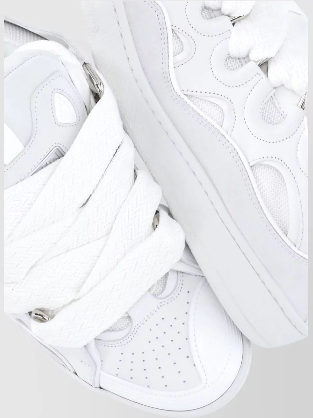 Lanvin Low Top Sneakers Featuring Perforated Detailing