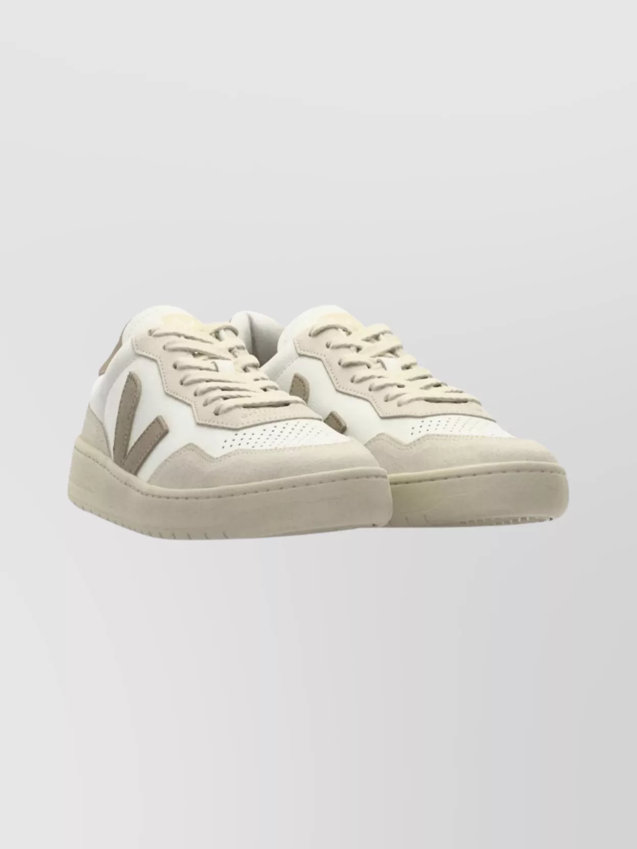 Veja V-90 Sneakers Featuring Perforated Design In White
