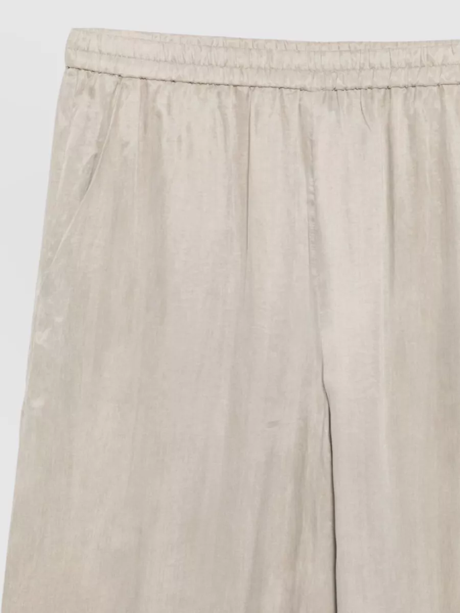 Emporio Armani Lyocell Satin Wide-Leg Trousers