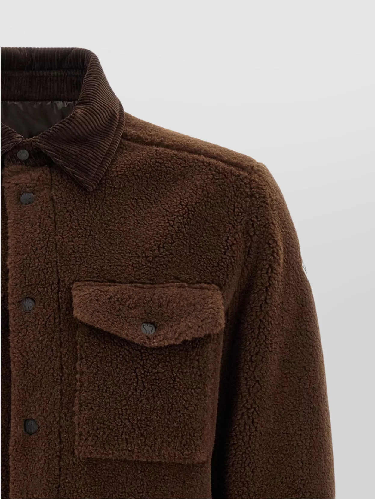 Moncler Cozy Jacket With Chest Pockets And Corduroy Collar