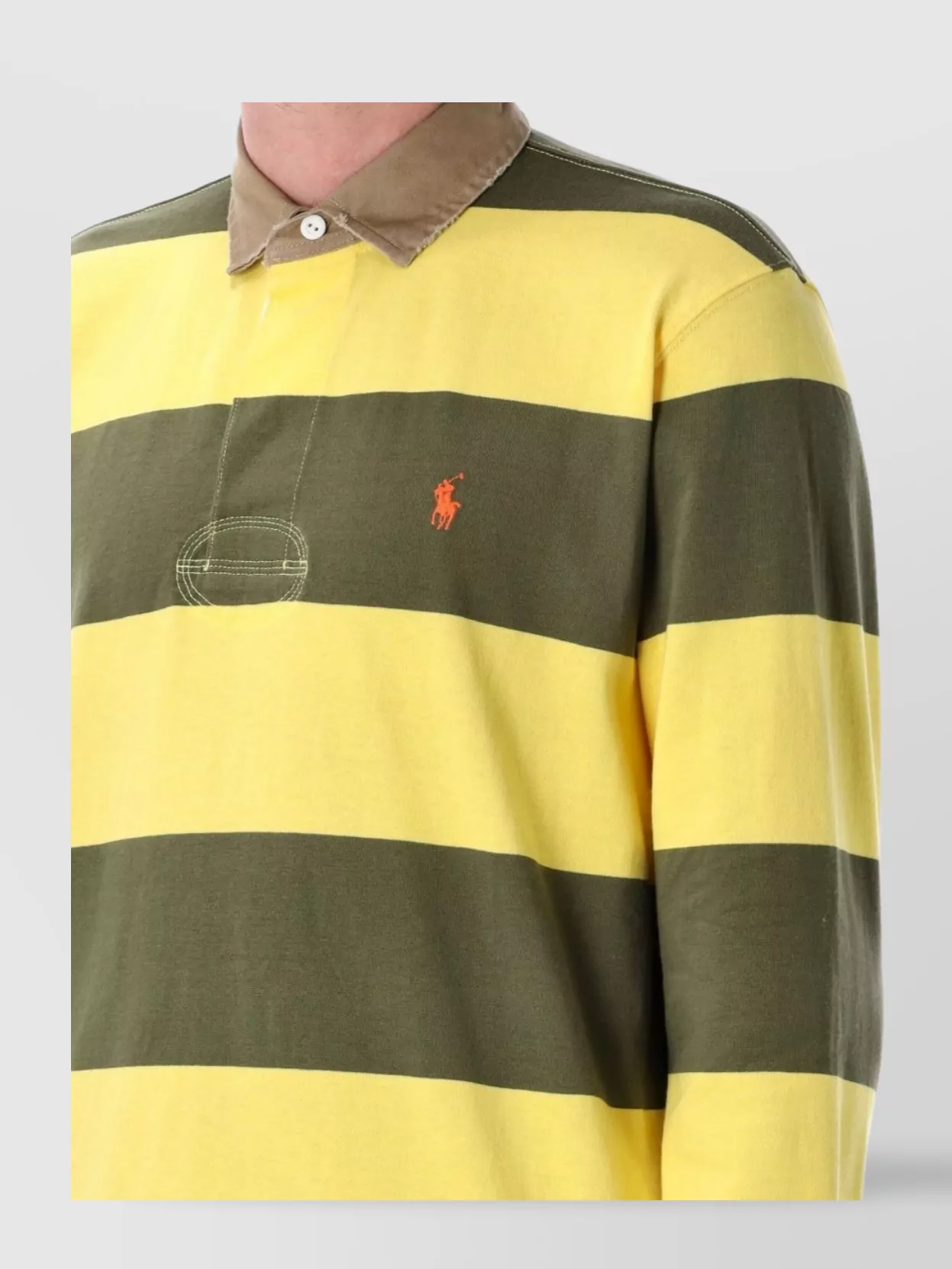 Polo Ralph Lauren Distressed Collar Rugby Shirt