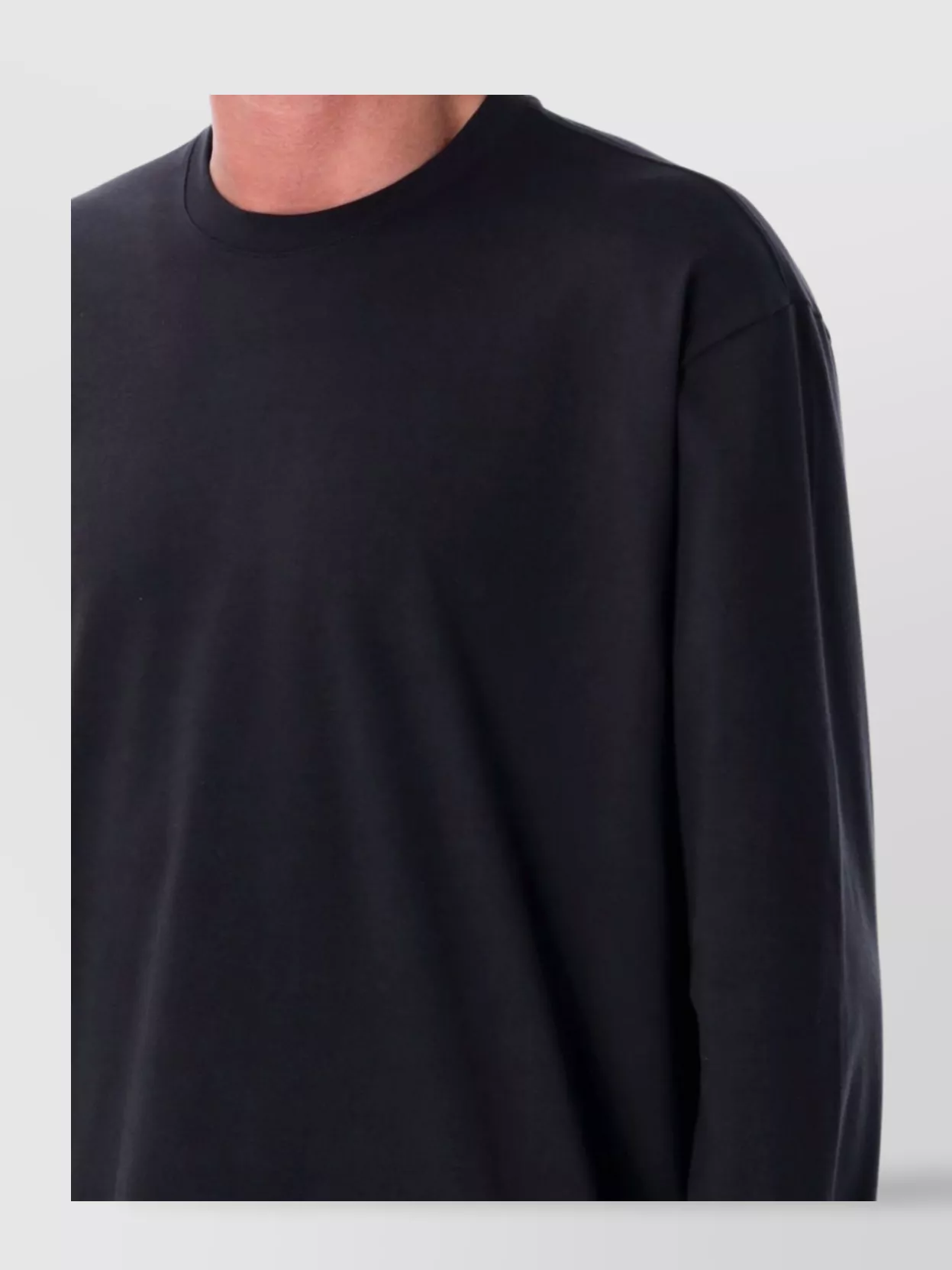 Y-3 Long Sleeve Graphic Print Crew Neck T-Shirt
