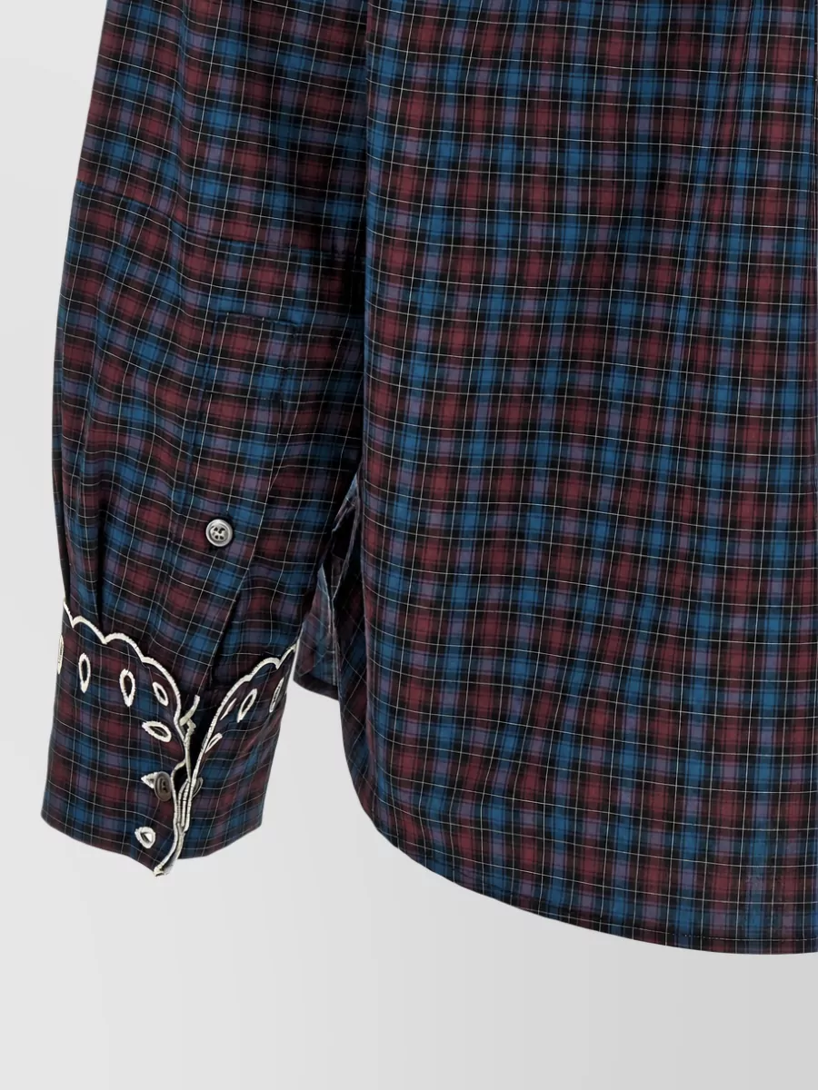 Marni Checked Cotton Embroidered Shirt