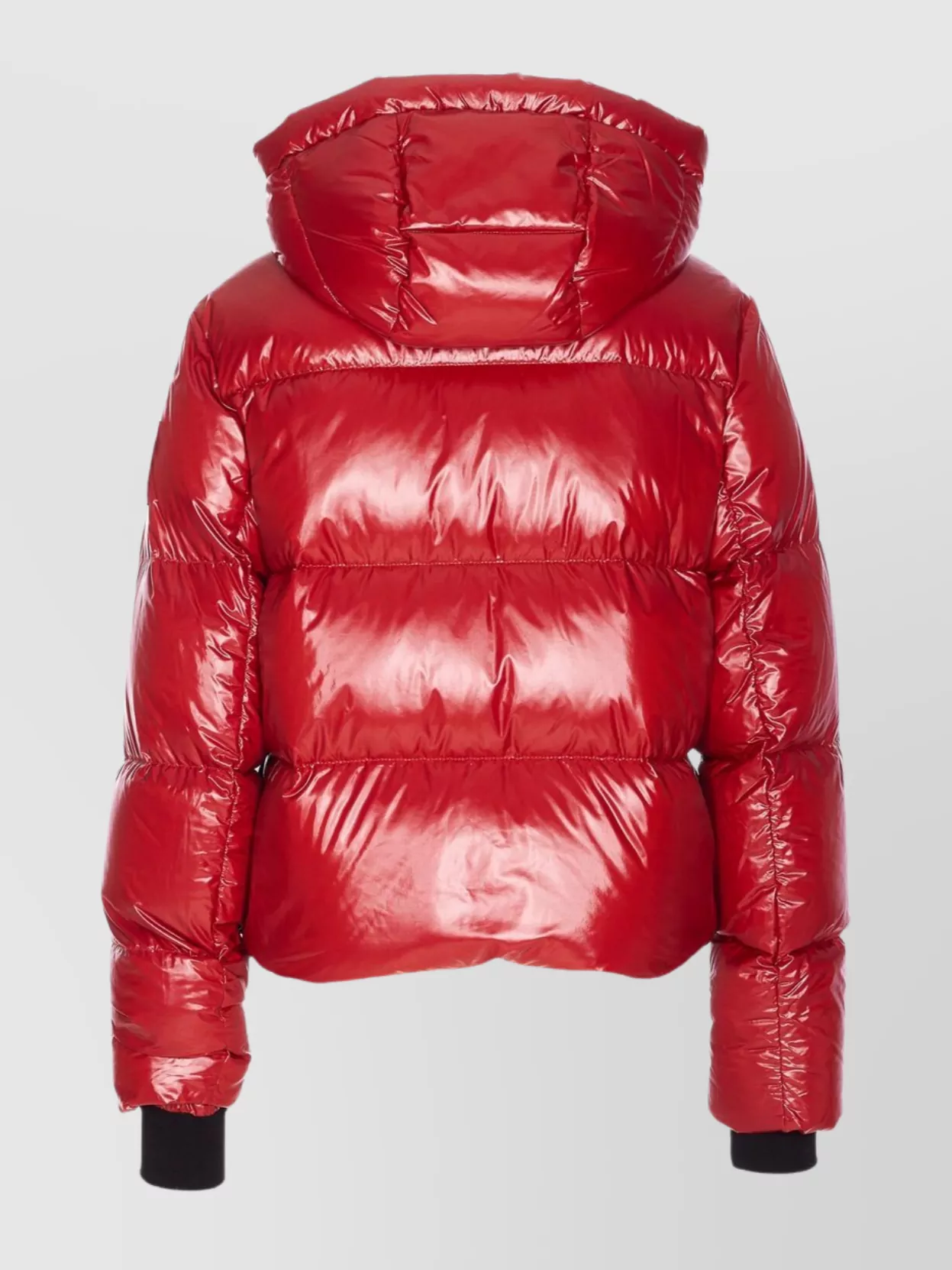 Moose Knuckles Quilted Hooded Jacket Zip Pockets In Red