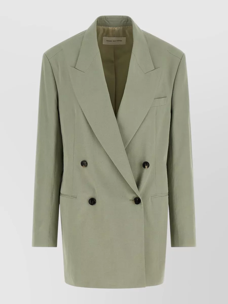 Dries Van Noten Cotton Double-Breasted Blazer